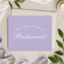 Lavendel Bruidsmeisje Voorstel Eenvoudig Script Bu