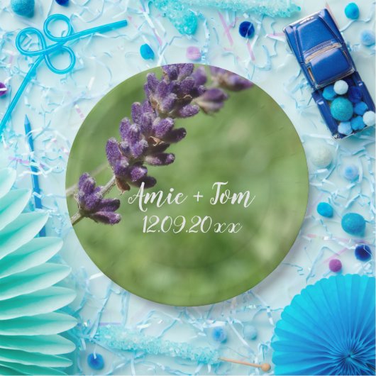 Lavendel Bruiloft Aangepaste papier borden Papieren Bordje (Feest)