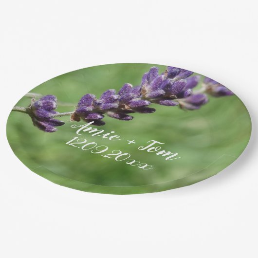 Lavendel Bruiloft Aangepaste papier borden Papieren Bordje (Gekanteld)