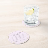 Lavendel Bruiloft Advies Papier Onderzetter (Insitu)