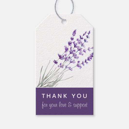 Lavendel bruiloft dank u cadeau Labels Cadeaulabel (Voorkant)
