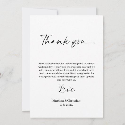 Lavendel bruiloft dank u foto kaart (Achterkant)