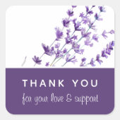 Lavendel bruiloft dank u Stickers (Voorkant)