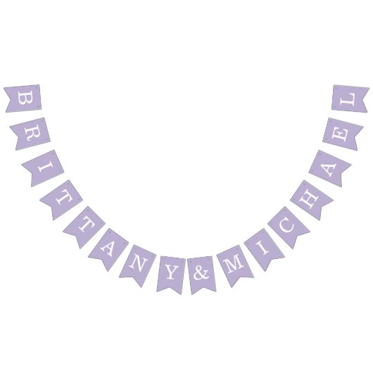 Lavendel Bruiloft Eenvoudig Paarse Bruid & Bruideg Vlaggetjes (Alle)