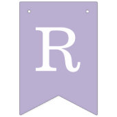 Lavendel Bruiloft Eenvoudig Paarse Bruid & Bruideg Vlaggetjes (Tweede vlag)