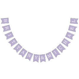 Lavendel bruiloft eenvoudige Paarse bruid & bruide Vlaggetjes