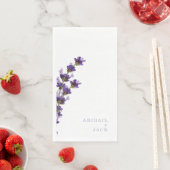 Lavendel bruiloft gepersonaliseerd servet (Insitu)