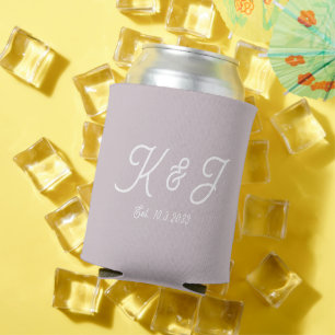 Lavendel bruiloft gunst Monogrammed Koelbox Blikjeskoeler