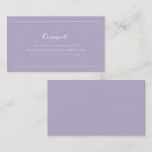Lavendel bruiloft invoegen informatiekaartje (Voorkant / Achterkant)