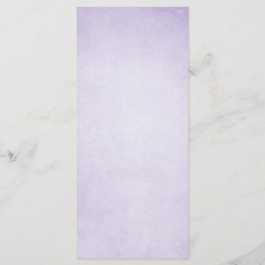 Lavendel Bruiloft Menu Elegant Paarse Bloemen Drom (Achterkant)