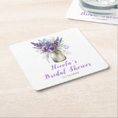 Lavendel bruiloft metson jar feest  kartonnen onderzetters (Schuin)