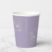 Lavendel Bruiloft Papieren Bekers (Rechts)