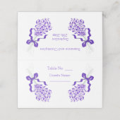 Lavendel Bruiloft Plaatskaartje (Buitenkant ongevouwen)