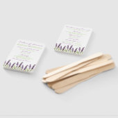 Lavendel bruiloft programma handwaaier (Niet-gemonteerd)