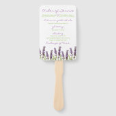 Lavendel bruiloft programma handwaaier (Voorkant)