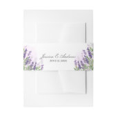 lavendel bruiloft rustieke gepersonaliseerde Paars Uitnodigingen Wikkel (Voorkant Voorbeeld)