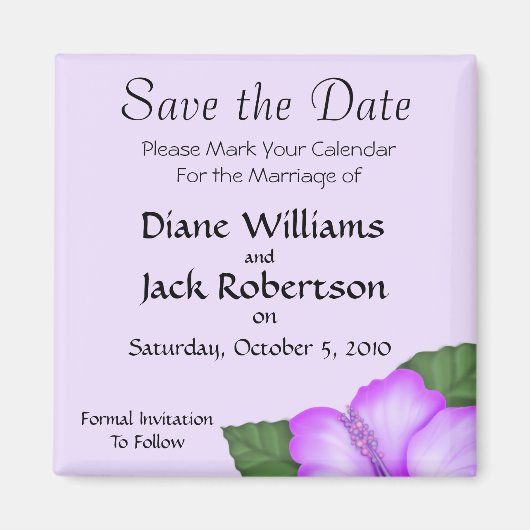 Lavendel bruiloft Save the Date Magnet (Voorkant)