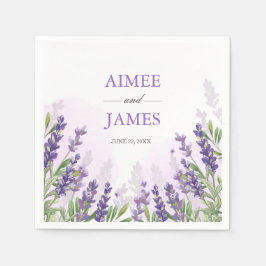 Lavendel bruiloft servet paarse bloemen rustieke B
