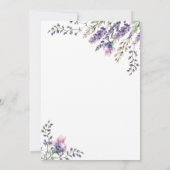 Lavendel bruiloft uitnodiging (Achterkant)