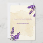 Lavendel bruiloft uitnodiging (Achterkant)