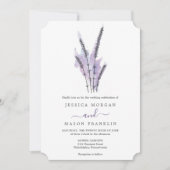Lavendel bruiloft uitnodiging Kaart (Voorkant)