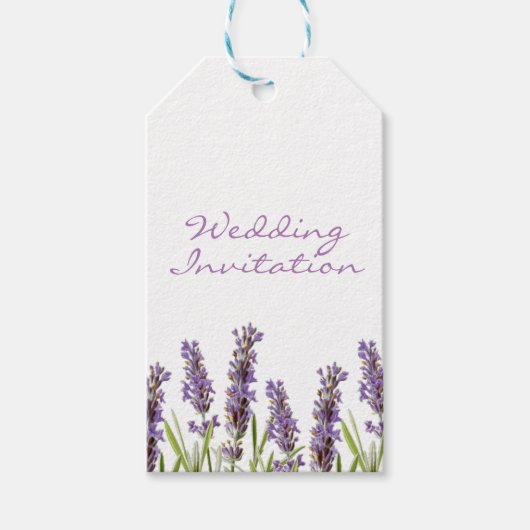Lavendel bruiloft uitnodiging Label Cadeaulabel (Voorkant)