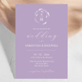 Lavendel bruiloft uitnodiging met QR-code
