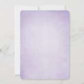 Lavendel bruiloft uitnodiging rustieke elegante bl (Achterkant)