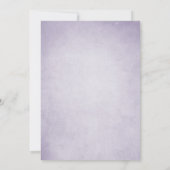 Lavendel bruiloft uitnodiging rustieke elegante bl (Achterkant)