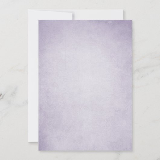 Lavendel bruiloft uitnodiging rustieke elegante bl (Achterkant)