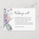 Lavendel bruiloft wens goed. Paarse bloemen Informatiekaartje (Voorkant)