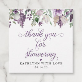 Lavendel bruiloftsshower favor tag bedankjes labels
