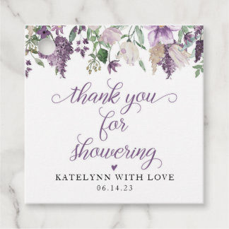 Lavendel bruiloftsshower favor tag bedankjes labels