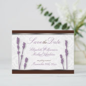 Lavendel & Bruine Aankondigingen om de datum te re (Staand voorkant)