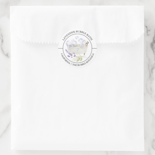 Lavendel Bubble Bath label (Tas)