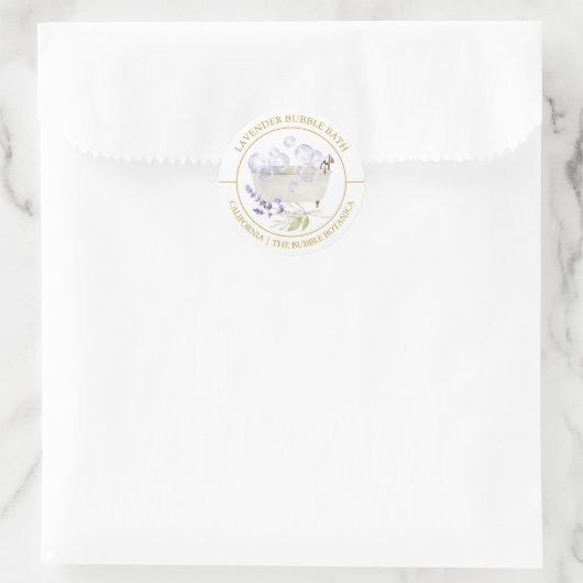 Lavendel Bubble Bath label (Tas)