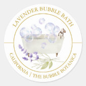Lavendel Bubble Bath label (Voorkant)