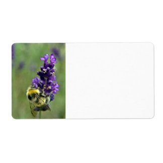 Lavendel Bumblebee Waterverf Etiket