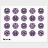 Lavendel California Passport Ronde Sticker (Vel)