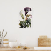 Lavendel Calla Lilies Lily Flower Art Print Poster (Keuken)