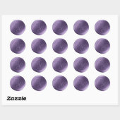 Lavendel Calligrafie Monogram Waszegel Stickers (Vel)