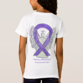 Lavendel Cancer Awareness Ribbon Angel Art Shirt (Achterkant)