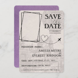 Lavendel Cancun Paspoort Bewaar de datum Save The Date