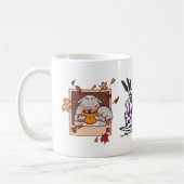 Lavendel Cat Coffee Drink Poster – Charmante katac Koffiemok (Links)