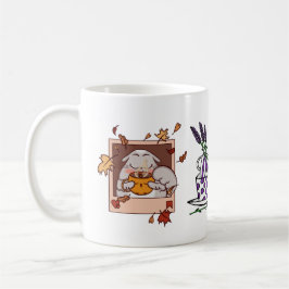 Lavendel Cat Coffee Drink Poster – Charmante katac Koffiemok