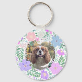 Lavendel Cavalier King Charles Spaniel op maat Sleutelhanger (Achterkant)
