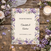 Lavendel champagne bloem bruiloft planner