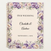 Lavendel champagne bloem bruiloft planner (Voorkant)