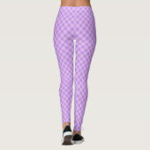 Lavendel Check Patroon Grote Kwaliteit Vrouwen Leggings (Achterkant)