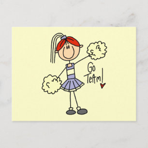 Lavendel Cheerleader T-shirts en Cadeaus Briefkaart